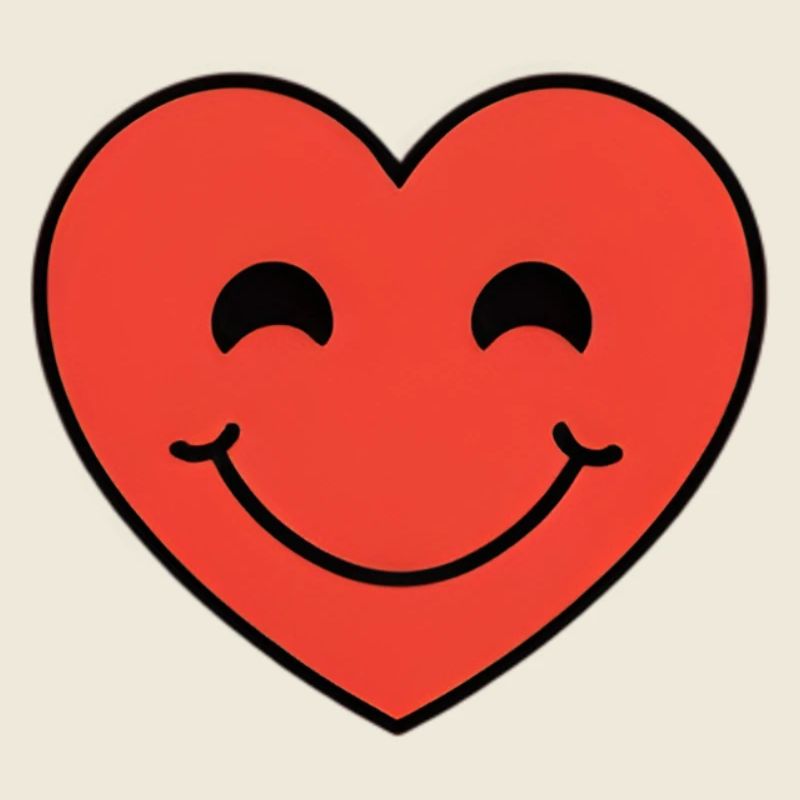 Lächelndes Herz-Emblem