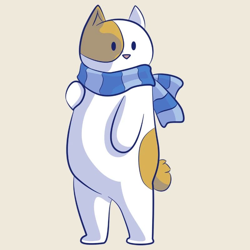 Süße Katze mit Schal