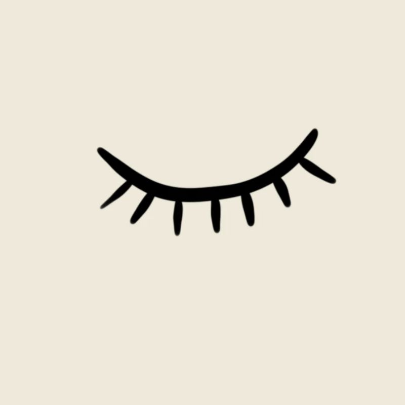 Wimpern Minimal – Closed Eye Sketch