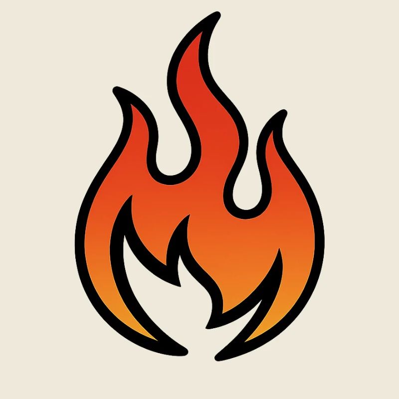 Flamme Ardent Dégradé Chaud