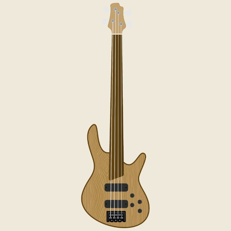 Fretless Bass Guitar