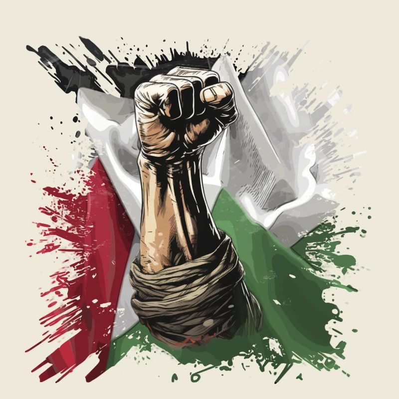 Drapeau du poing de la Palestine libre Gaza