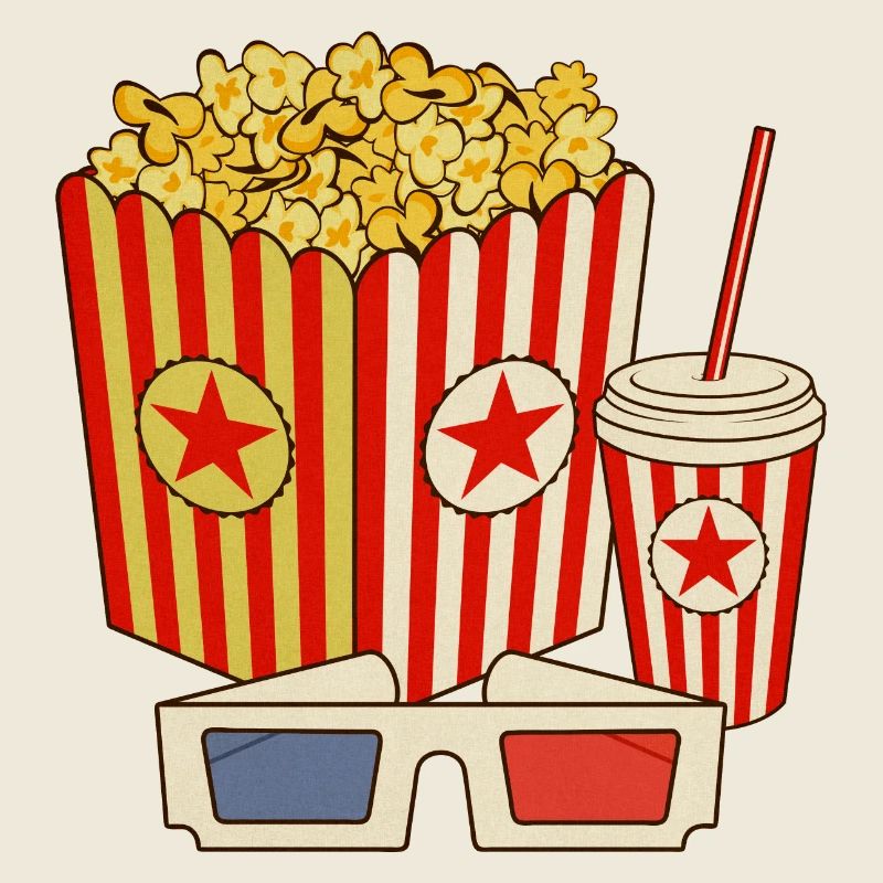 Collations et verres de cinéma rétro
