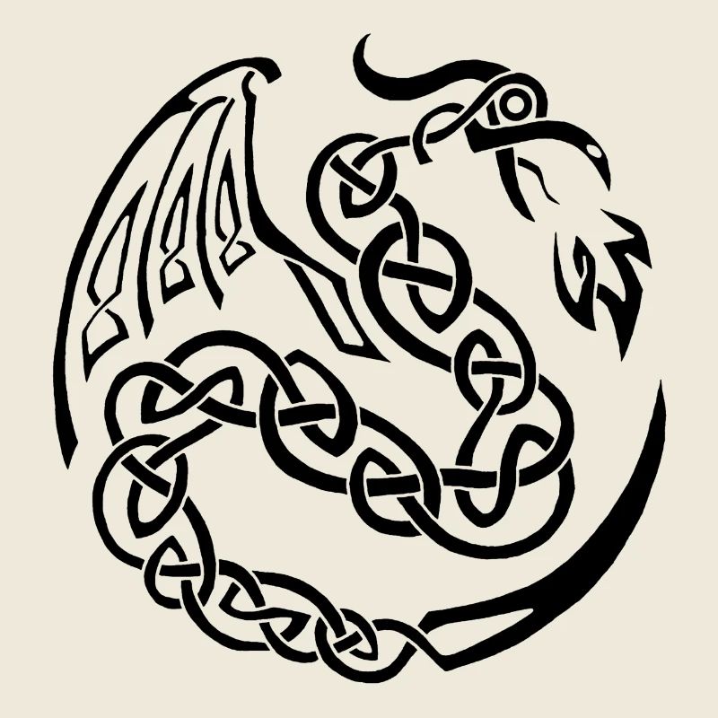 Schwarzer keltischer Drache