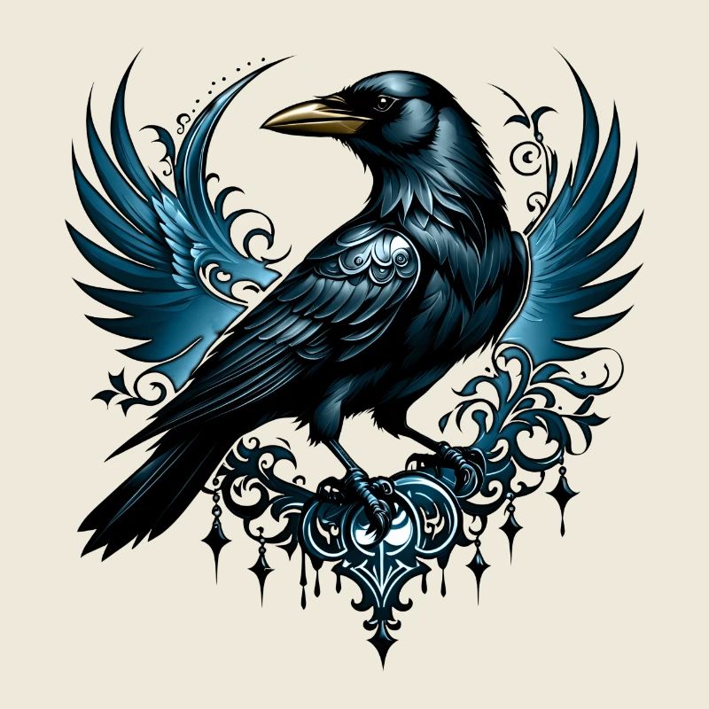 Majestic Black Crow