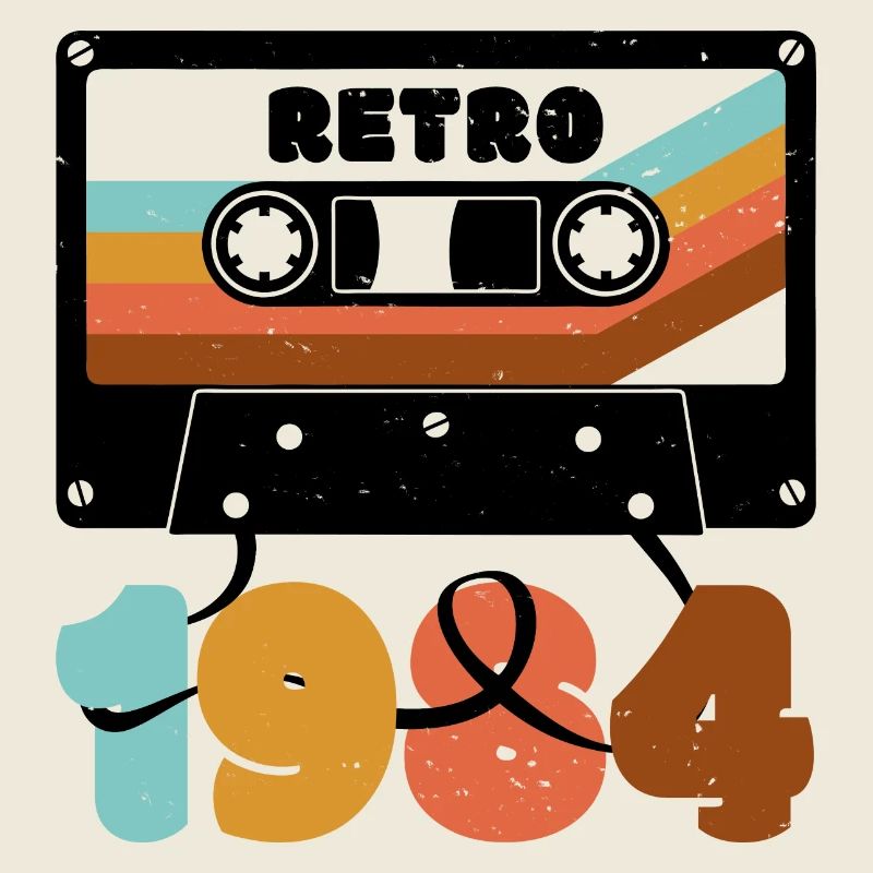 Retro 1980s Inspired Multicolour Cassette Design