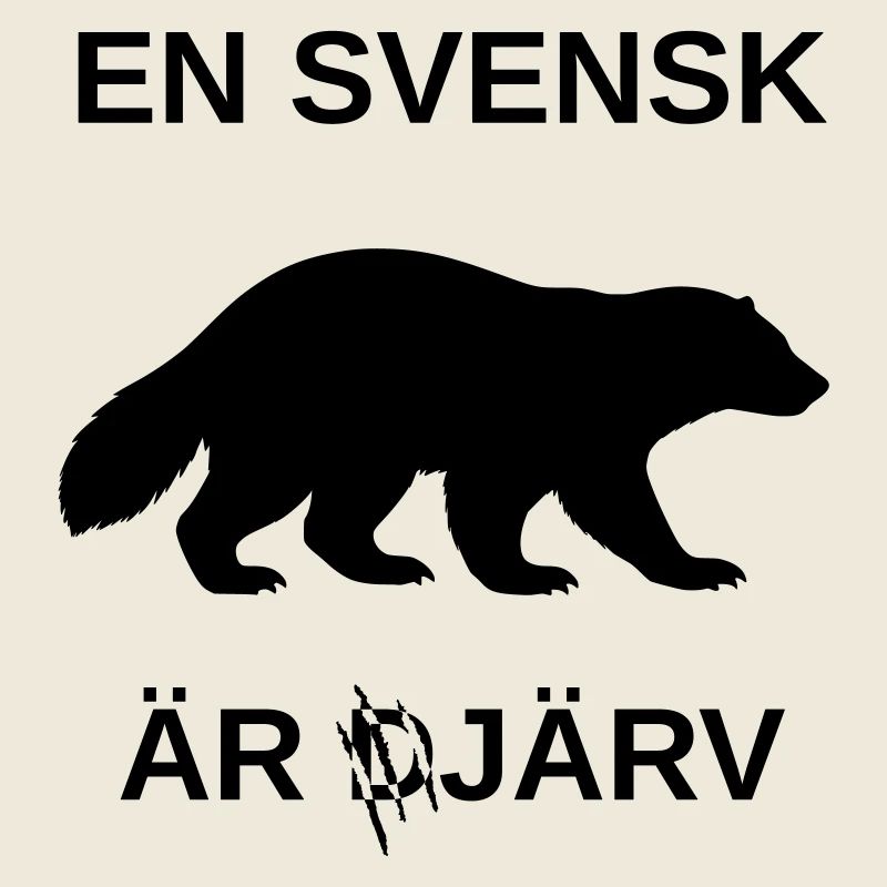 A Swede is järv (bold) (pun) (silhouette) 🇸🇪