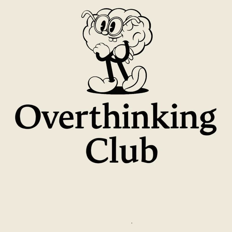 Overthinking Club Retro Comic Design