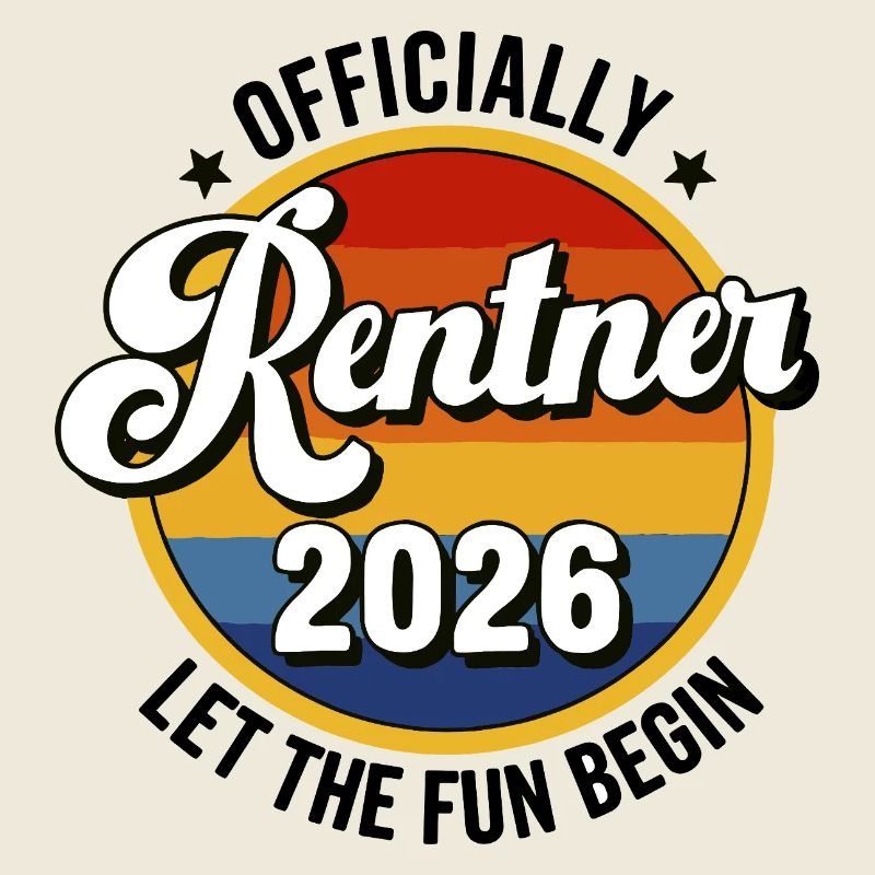 Rentner 2026 Retro Patch Frührente Abschlußparty