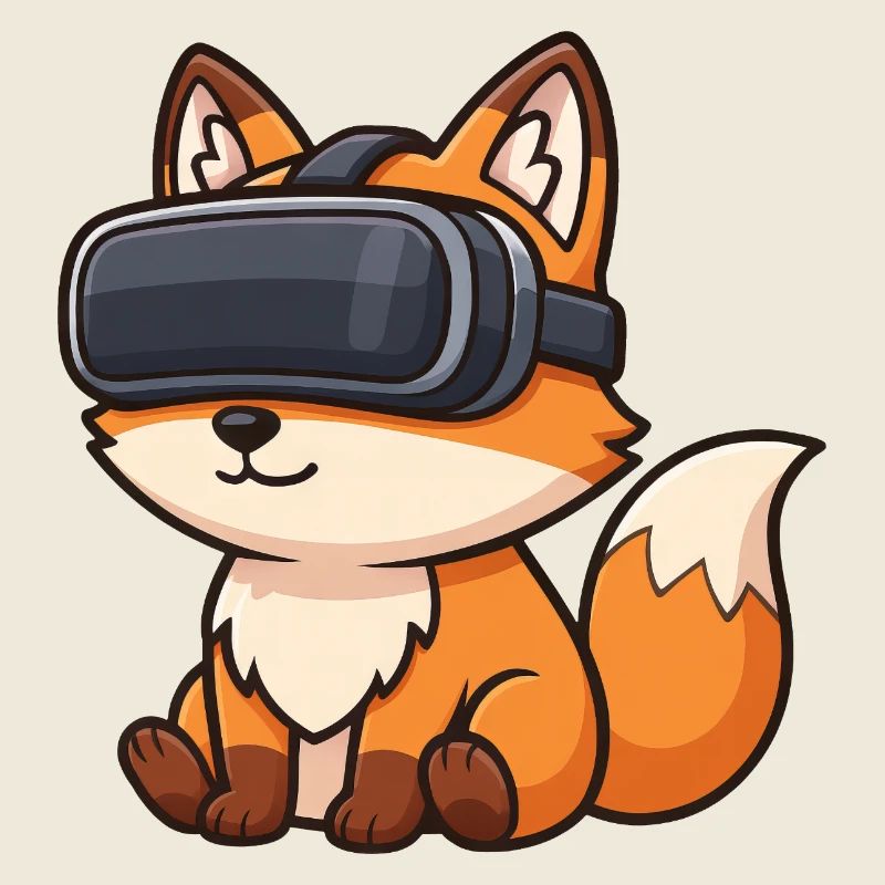 Süßes Eichhörnchen Gamer Cartoon Zocker