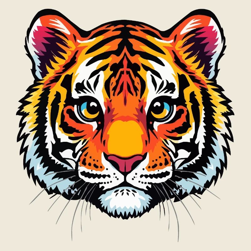 Cute tiger head