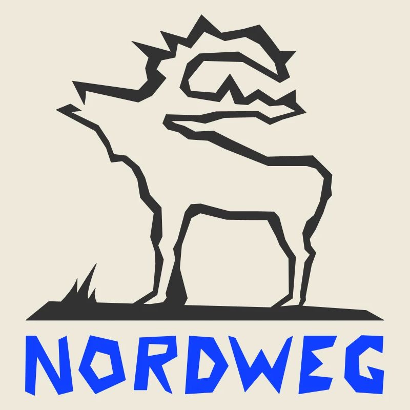 Moose North Way Scandinavia Illustration