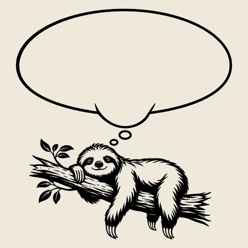 Faultier_chillend_mit_Denkblase