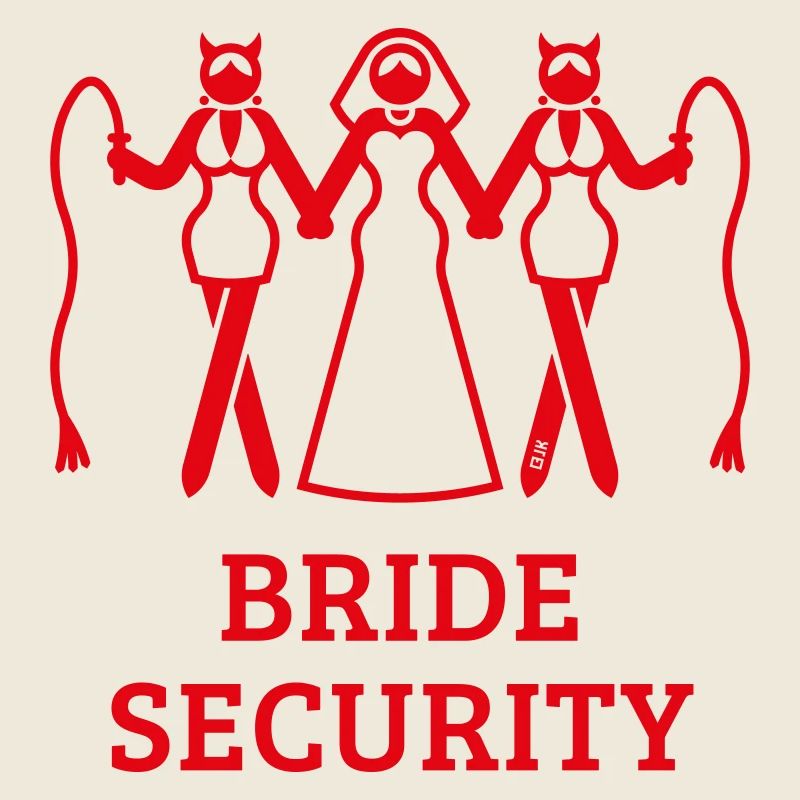 Bride Security (Bachelorette Party / Whip / Red)