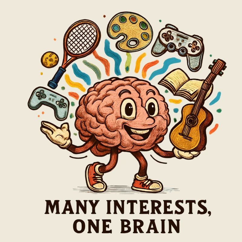 Many interests, one brain