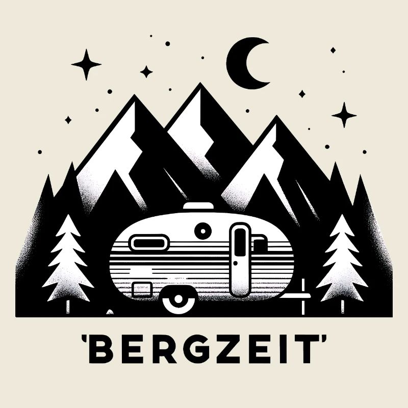 Bergzeit Camper und Sternenhimmel
