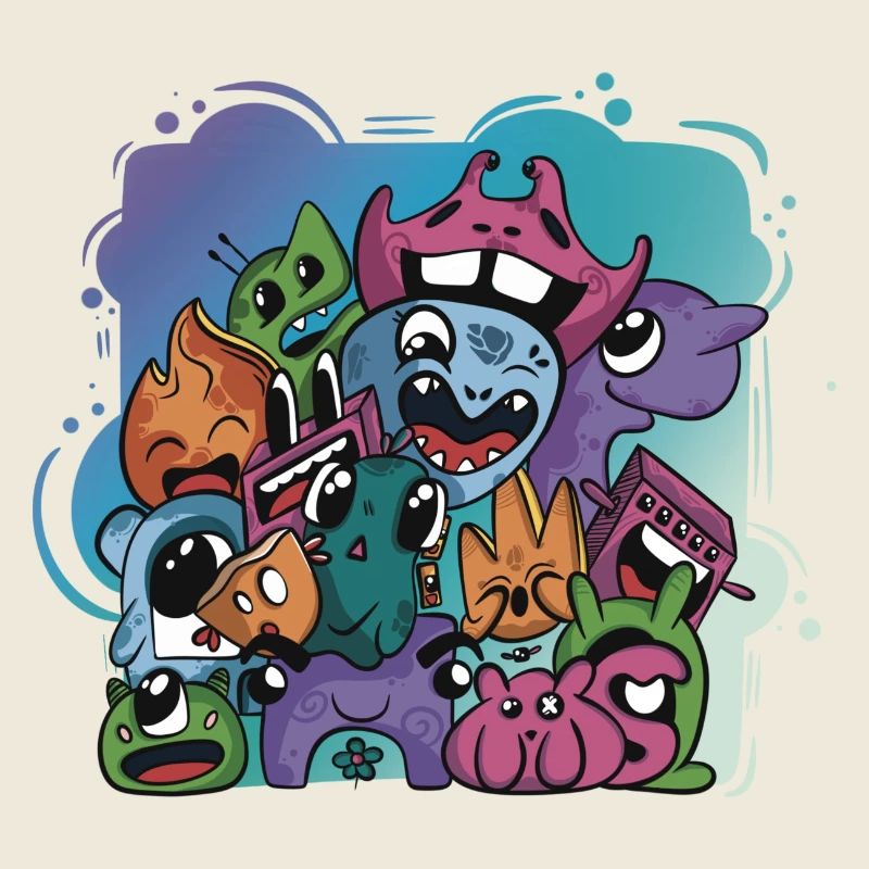 Gift idea fantasy doodle art drawing characters