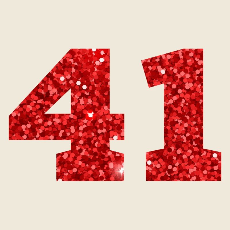 Nummer 41 Roter Glitzer - 41. Jahrestag