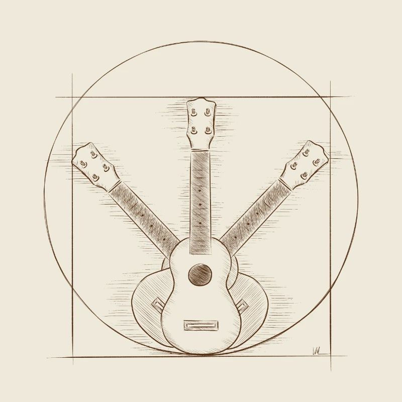 Vitruvianische Sopran Ukulele! UAS Ukelele Uke Fun