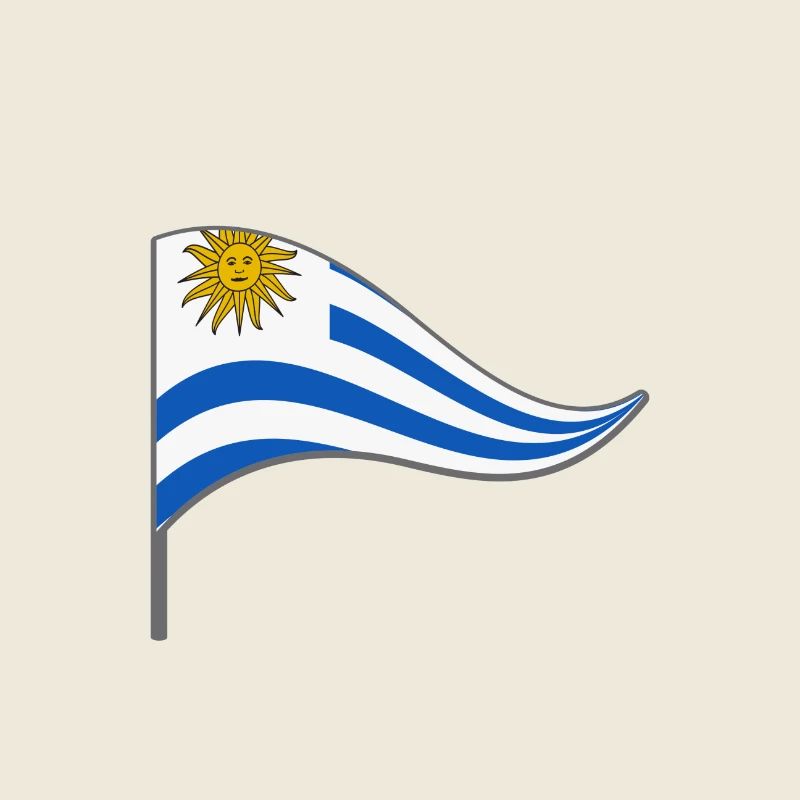 Drapeau. Flagge.Landesflagge. Uruguay. Amérique du Sud