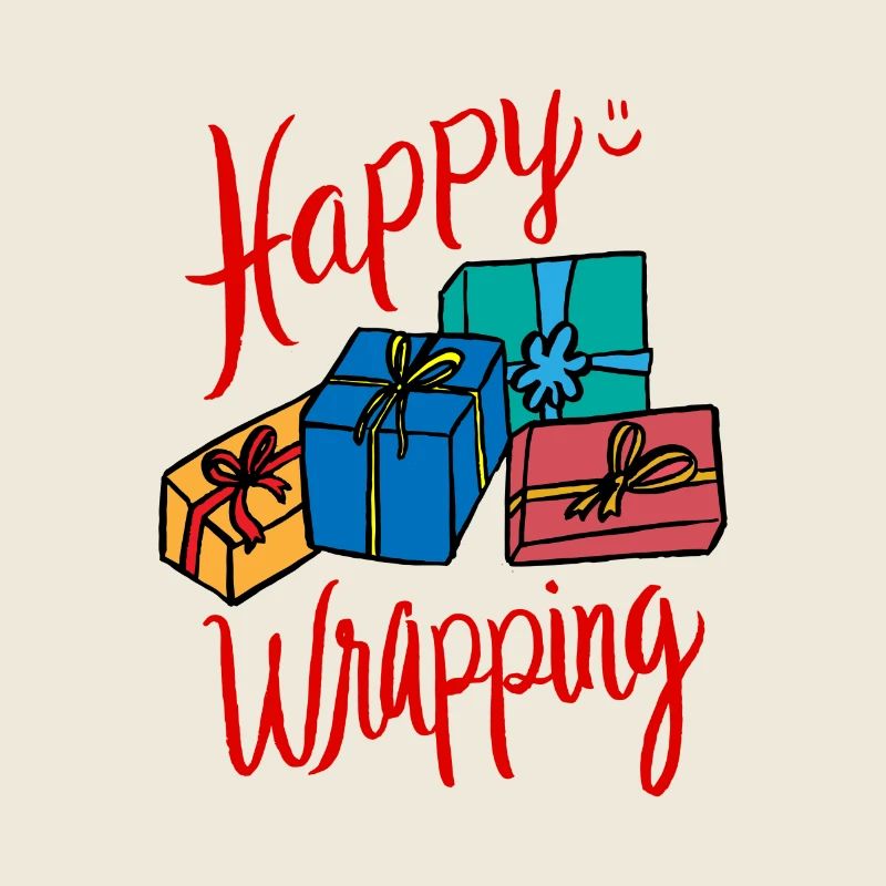 Happy Wrapping Geschenkpapier Geschenke Deko XMas