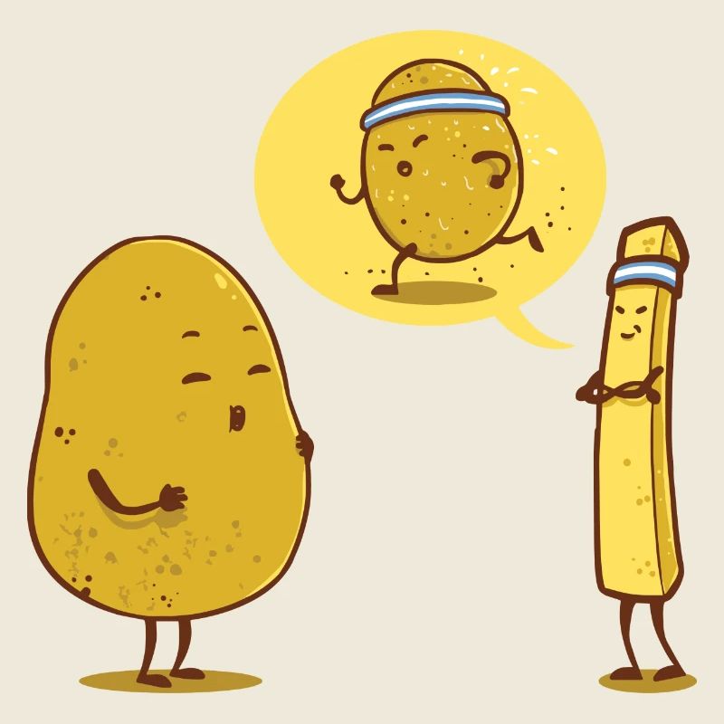 Potato fries diet gift birthday Christmas