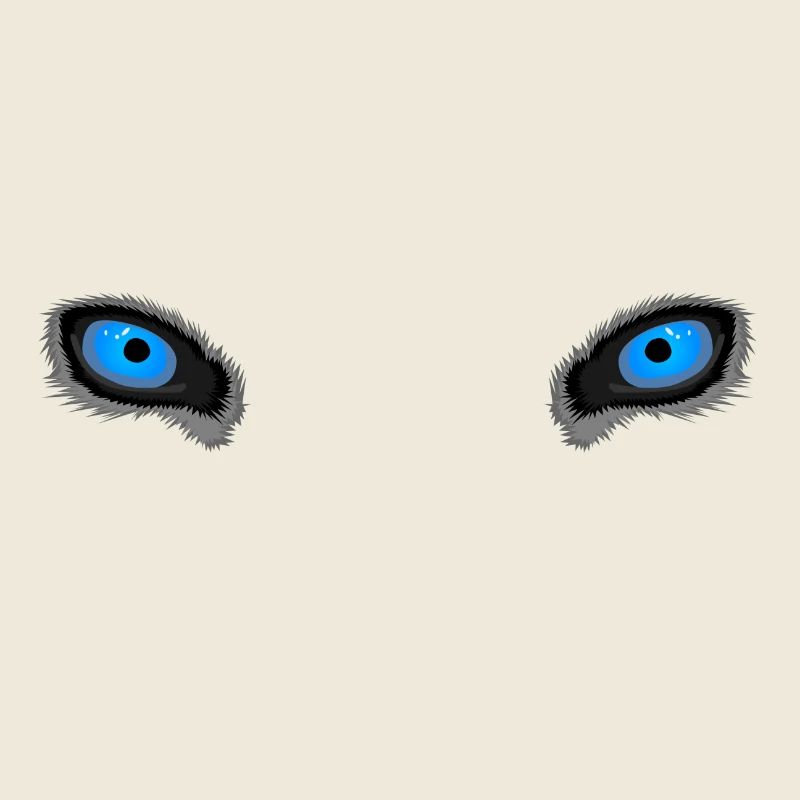 Deep Blue Wolf Eyes
