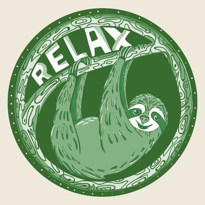 RELAX -- hellgrünes Faultier