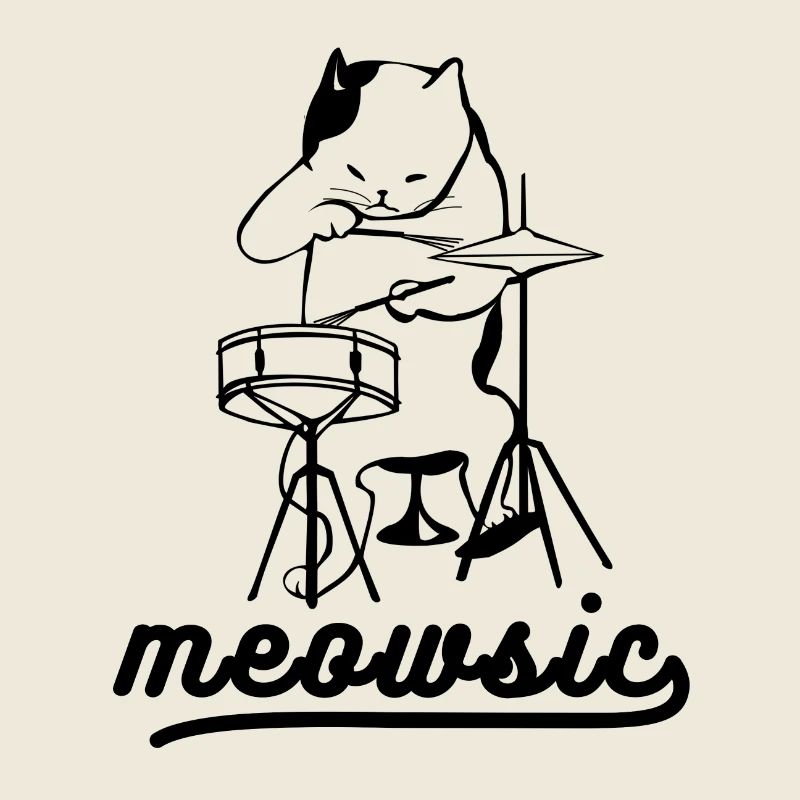 Meowsic Drummer Cat Music prix idée cadeau