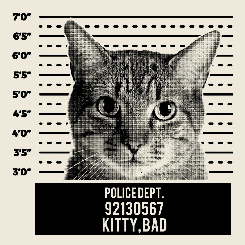 Tasse de chat mignon Tourné Bad Kitty