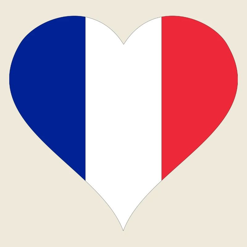 Herz - Frankreich - Flagge