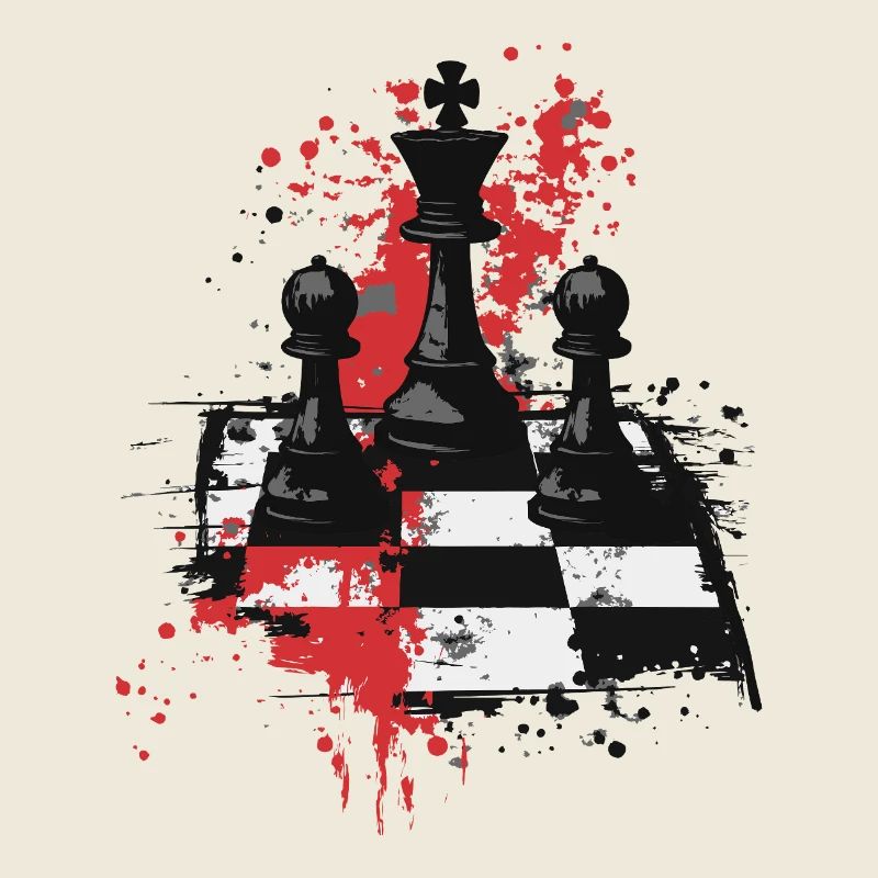 Chess pieces king and pawns