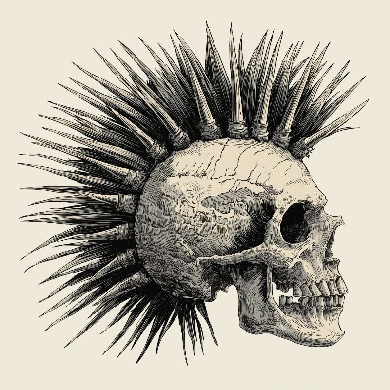 Horreur Punk Zombie Mohawk