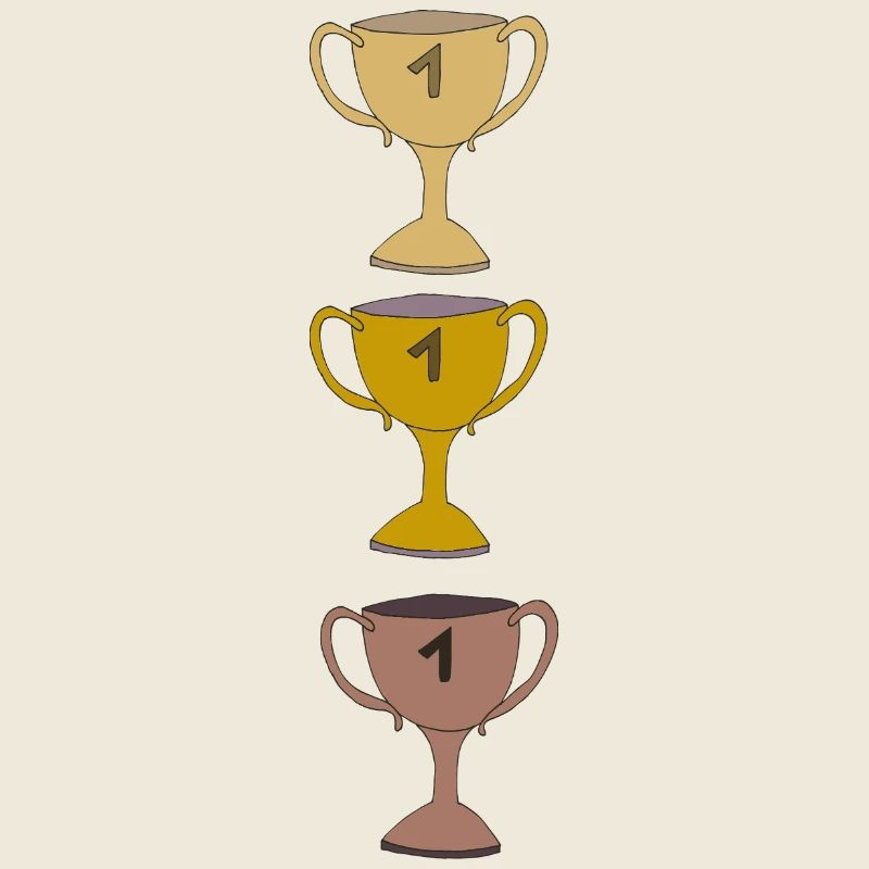 Illustration élégante de la coupe du vainqueur