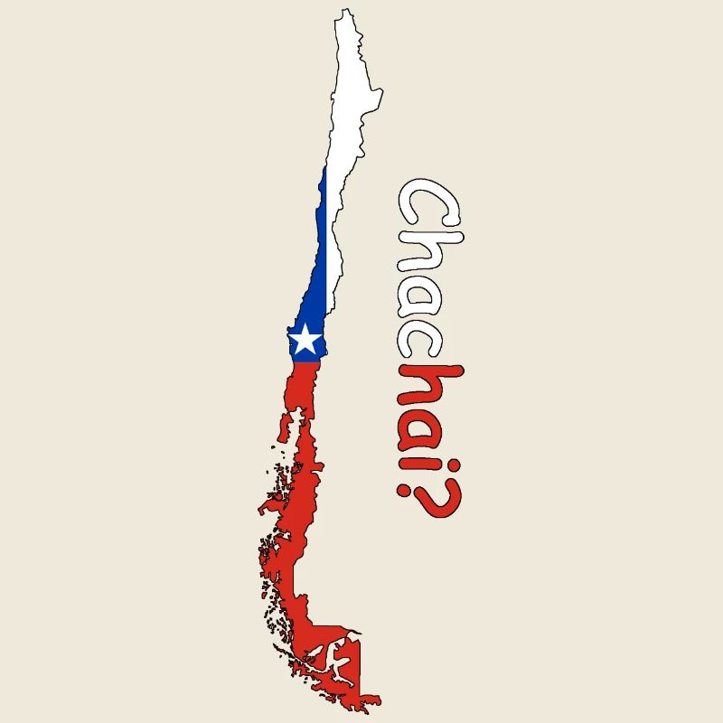 Chile Silhouette Flagge