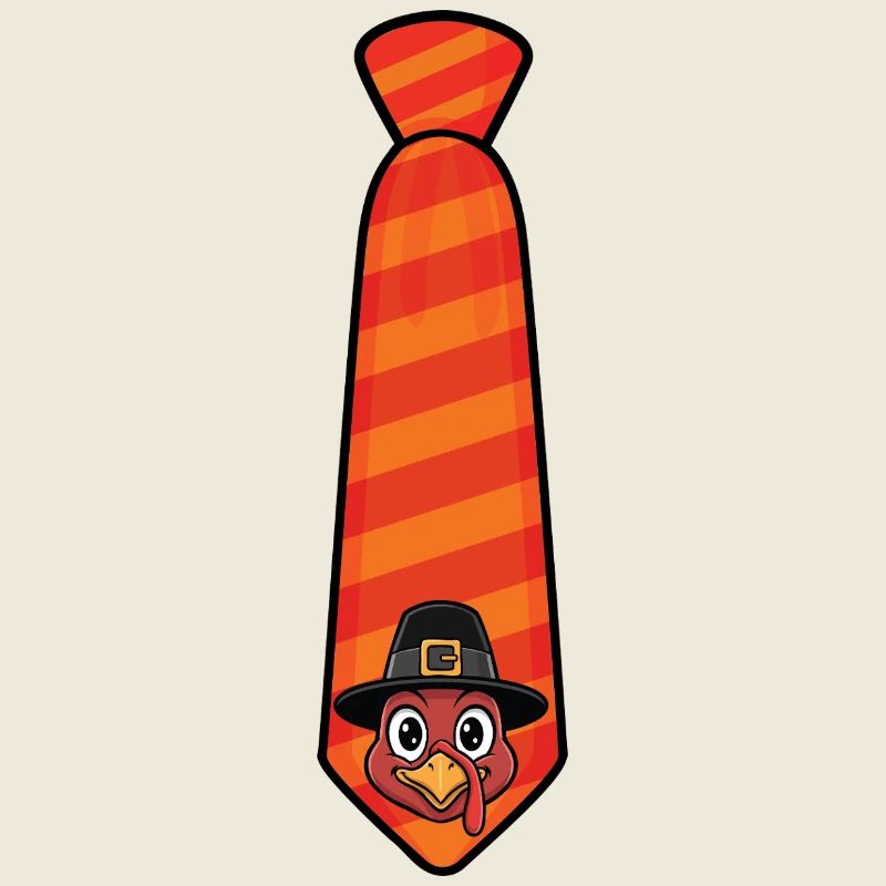 Thanksgiving Tie Fall Funny Holiday Style