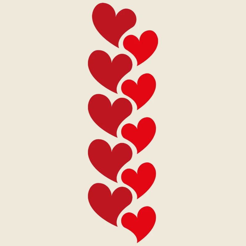 Rote Herzgirlande - Love Design