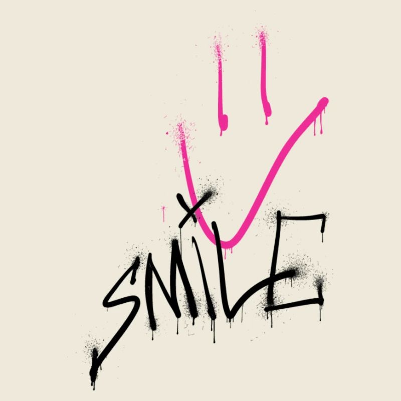 Smile black pink 001