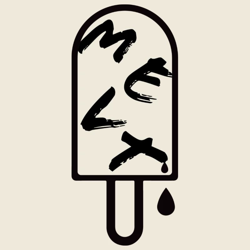 Ice cream- Black/ is melting