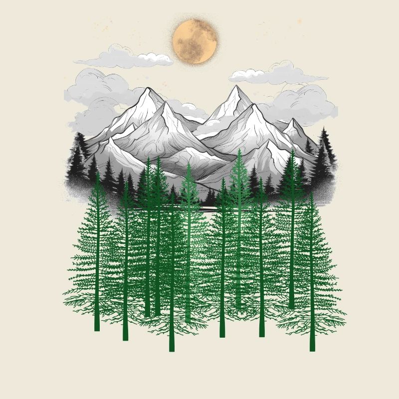 mountain forest nature mountains spruce tree