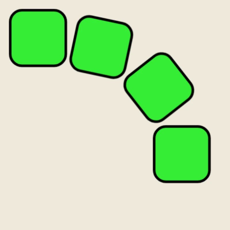 Grüne Quadrate Sequenz