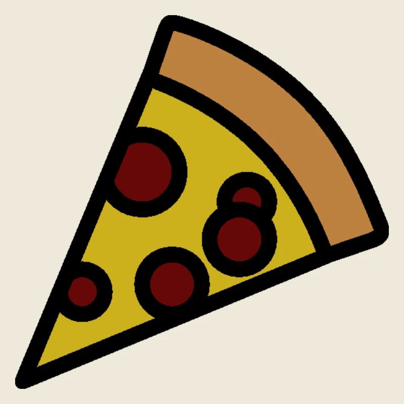 Minimalist Pizza Slice Illustration