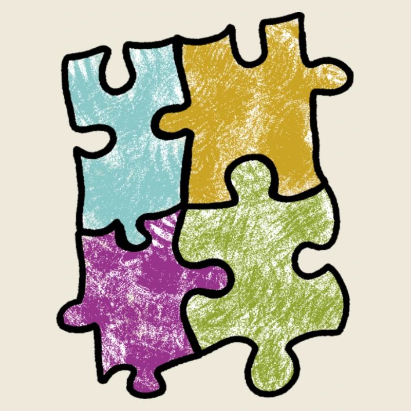 Design de puzzle aux couleurs pastel
