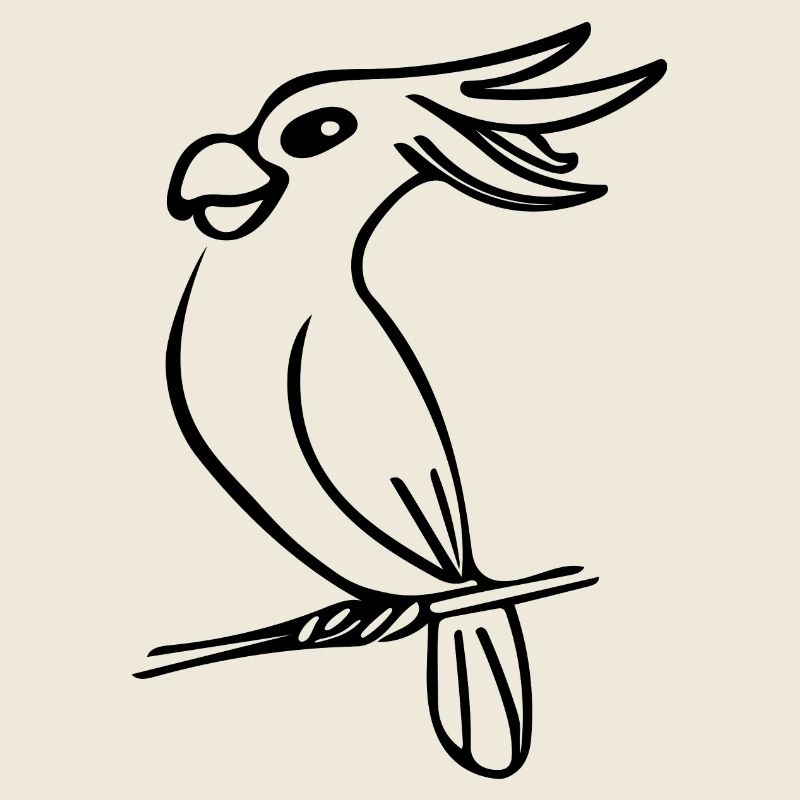 Kakadu Fun Portrait Bird Drawing