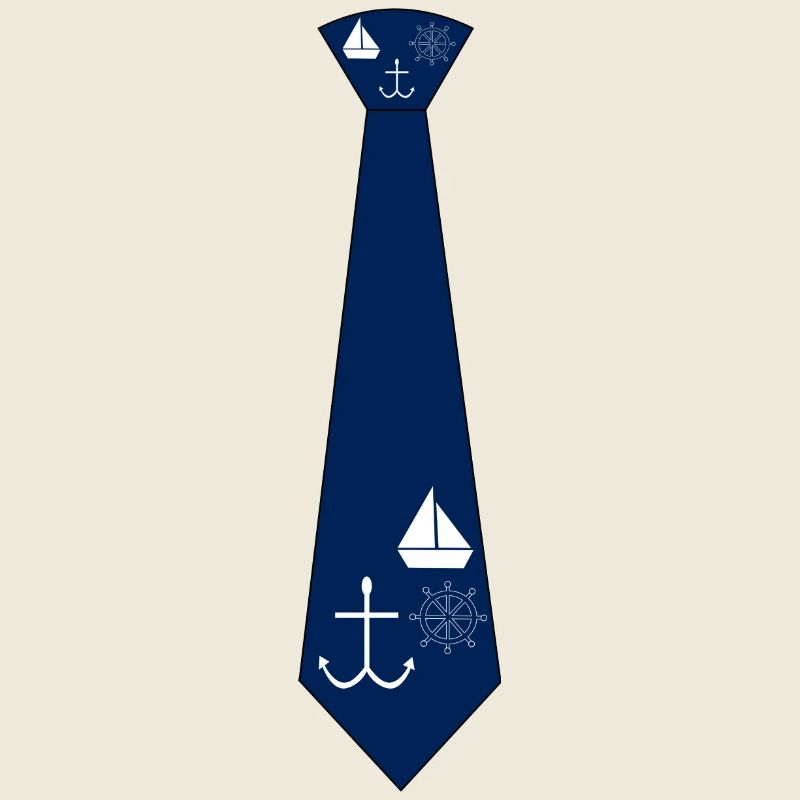 Cravate avec design maritime