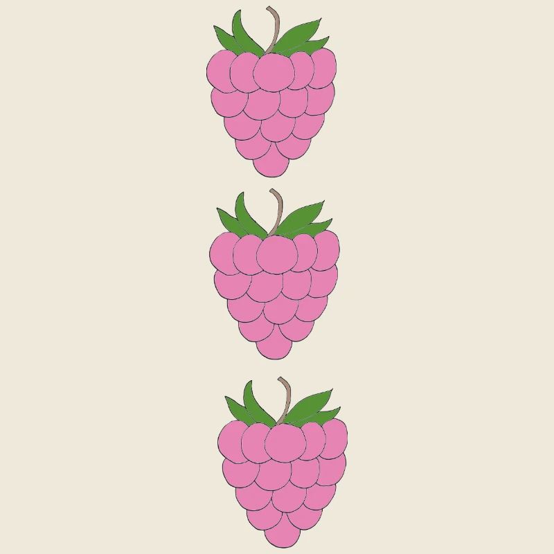 Motif trio framboises