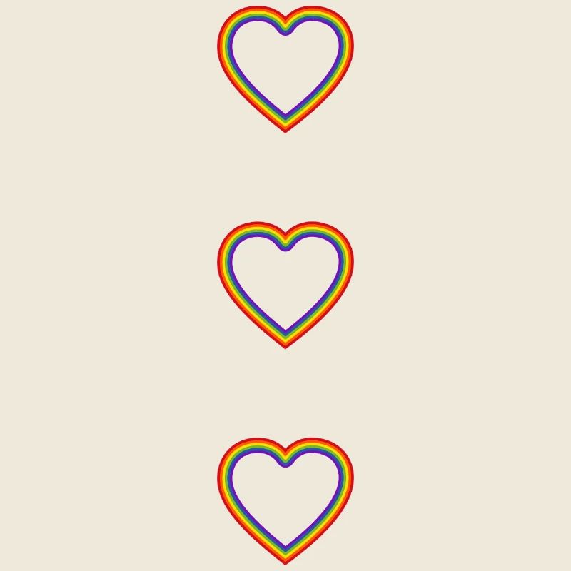 Coeurs arc-en-ciel