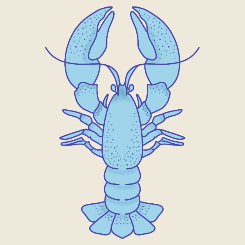 Blue Lobster Pop Art