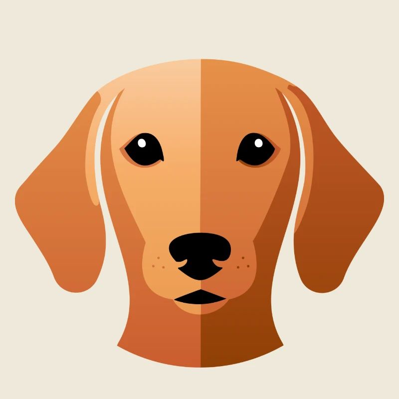 Kleiner süßer Dackelkopf Karamell