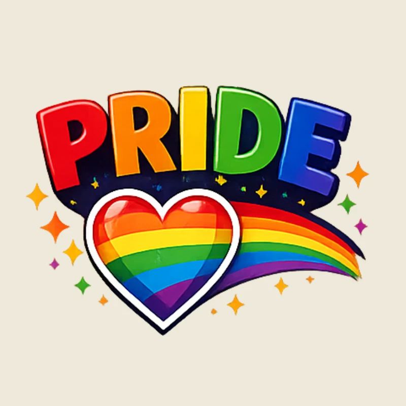 Stolz Regenbogenherz-Emblem